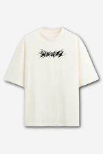 Camiseta Oversized Cyber - Off white