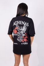 Camiseta Oversized Athenas - Preta