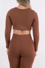 Calça Legging Lisa- Marrom