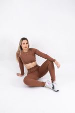 Calça Legging Lisa- Marrom