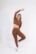 Calça Legging Lisa- Marrom