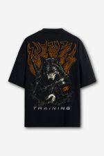 Camiseta Oversized Shadow Wolf - Preta
