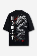 Camiseta Oversized Shadow Dragon - Preta