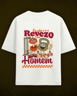 Camiseta Oversized Unissex - Não revezo com homem