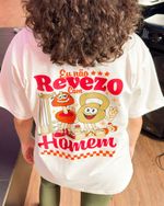 Camiseta Oversized Unissex - Não revezo com homem