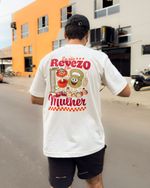 Camiseta Oversized Unissex - Não revezo com mulher