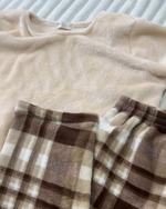 Par Pijamas Casal Fleece - Marrom