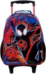 Mochila De Rodinhas 16 Spider Man 11680 Homem Aranha Preto