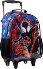 Mochila De Rodinhas 16 Spider Man 11680 Homem Aranha Preto