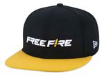 Boné Free Fire Aba Reta New Era Preto/amarelo Original