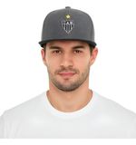 Boné Atlético Mineiro Aba Reta New Era  Cinza/preto Original