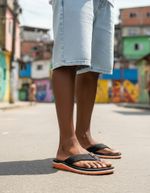Chinelo Kenner Nk6 Pro Nylon Laranja/branco/preto OriginalPÇ