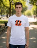 Camiseta Plus Size New Era Cincinnati Bengals Branca