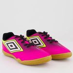 Chuteira Infantil Umbro Futsal Cannon Jr Rosa/preto/limão