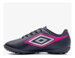 Chuteira Infantil Umbro Society Cannon Jr Preto/cinza/rosa