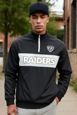 Jaqueta New Era Track Nfl Oakland Raiders Masculina Preta