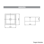 Cuba de Apoio Quadrada Incepa Loft 35x35 sem Mesa Q5 Branco