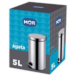 Lixeira Mor Inox 5l Agata com Pedal