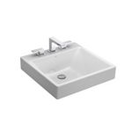 Cuba de Apoio Quadrada Deca L.98 Branco Gelo