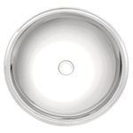 Cuba lavabo redonda inox alto brilho 34cm tramontina
