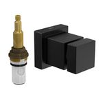 Acabamento Deca Cubo Black Matte para Registro Pressao