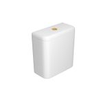 Caixa Deca Carrara/Nuova Acoplada - Branco Gelo e Gold