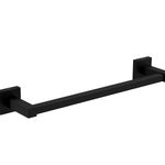 Porta Toalhas Deca Quadratta Black Matte Barra 2040 300mm