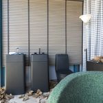 Cuba de Piso Quadrada com mesa Deca LC.28 Ébano Fosco