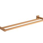 Porta Toalhas Deca Quadratta Red Gold Barra Dupla