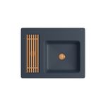 Cuba Deca de Sobrepor Retangular sem Grade  L.131.43 - Navy Blue