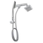 Chuveiro com Tubo de Parede com Desviador Deca Flex Retangular 1965 Cromado
