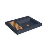Cuba Deca de Sobrepor Retangular sem Grade  L.131.43 - Navy Blue