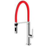 Monocomando de bancada para cozinha Docol Doc Cromado/Vermelho