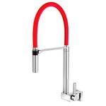 Torneira Docol Doc de parede para Cozinha Cromado/Vermelho