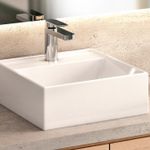 Cuba de Apoio Quadrada com mesa 41x41 Docol QD2 White