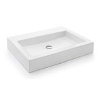 Cuba de Apoio Retangular com mesa 61x46 Docol RT1 White