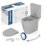 Kit de Vaso Sanitário com Caixa Acoplada 3/6L Saída Vertical Neo Gris Incepa