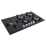 Cooktop a Gás Tramontina Design Collection Penta Glass Flat em Vidro Temperado