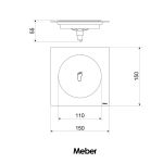 Grelha Meber Quadrada 15x15 Fechamento Pressao Inox