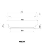 Porta Toalhas Meber Inverse C 240 Cromado Reto 2033