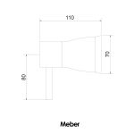 Acabamento Meber Minimal Cromado para Registro C-75