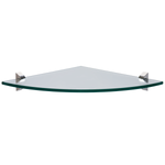 Prateleira de Vidro Tramontina Glass Canto com Suporte Injetado 300x300x8mm