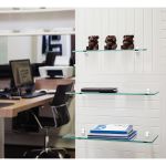 Prateleira de Vidro Tramontina Glass Reta com Suporte Injetado 500x150x8mm