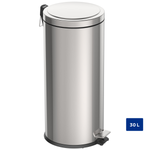 Lixeira Inox com Pedal Tramontina Brasil com Acabamento Polido 30L