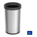 Lixeira Me Tramontina 50lt Konika Inox S/tp