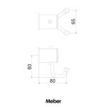 Cabide Meber Domus Cromado Duplo C-40 407