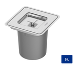 Lixeira de Embutir Tramontina Clean Square em Aço Inox 5L
