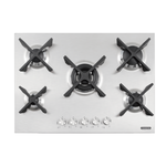 Cooktop a Gás Tramontina Design Collection Penta Inox Flat 5 GX 70 em Aço Inox