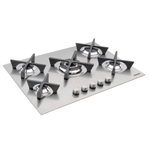 Cooktop a Gás Tramontina Design Collection Penta Inox Flat 5 GX 70 em Aço Inox