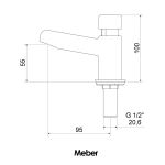 Torneira Meber Mebermatic Cromado 10065c Lav Mesa